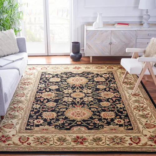 Miniatura 42 de SAFAVIEH Lyndhurst Collection - Alfombra de área de 9 x 12 pies, color marfil y rojo, diseño oriental tradicional, no desprende pelusa y de fácil