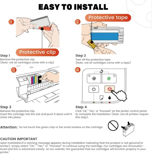 Miniatura 6 de Cartuchos de tinta COCCINK 273XL remanufacturados con Epson 273 XL T273 Work with XP-520 XP-620 XP-610 XP-600 XP-800 XP-810 XP-820 Printer Combo