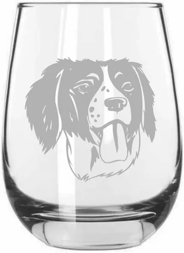 Miniatura 62 de Sakhalin Husky Dog - Copa de vino grabada personalizada de 15.25 onzas sin tallo