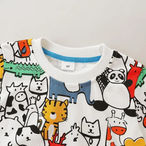 Miniatura 4 de Bumeex Sudadera con cuello redondo para niño de 2 a 7 años