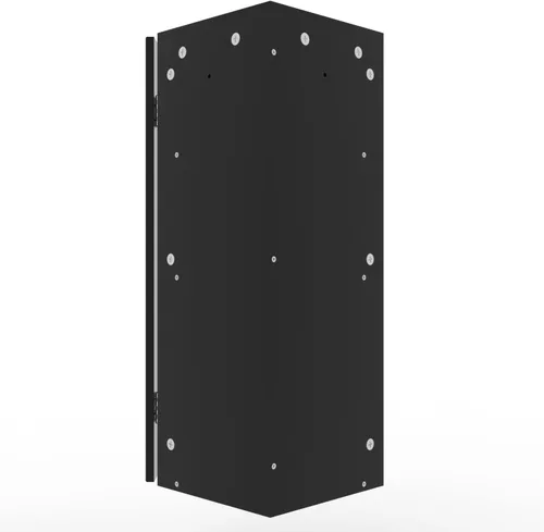 Miniatura 9 de eclife Armario de medicina de esquina de baño de 24 pulgadas con espejo, gabinete de espejo de pared negro de una sola puerta, gabinete