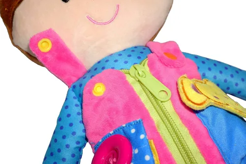 Miniatura 8 de June Garden Dressy Friends Belle de 15.5 pulgadas, muñeca de peluche educativa para niños y niños pequeños de 2 años en adelante, juguete suave