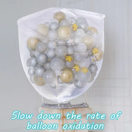 Miniatura 4 de Gueevin 8 bolsas grandes para globos para transporte, reutilizables, transparentes, para árboles de Navidad, sofás, almacenamiento de equipaje