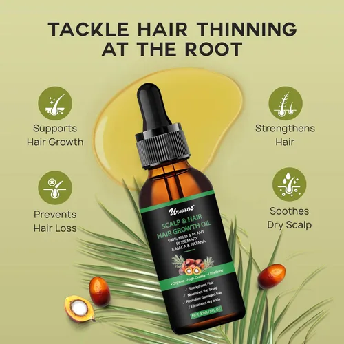 Miniatura 3 de Aceite de batana de romero, crecimiento orgánico del cabello, promueve el grosor del cabello, nutre el cuero cabelludo y el cabello para todas