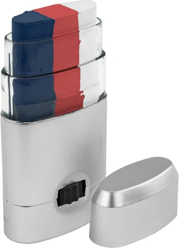 Miniatura 2 de Pintura facial patriótica en barra – Rojo, blanco y azul, 3 colores seguro para la piel, maquillaje para deportes, 4 de julio y días festivos