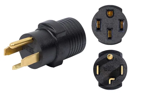 Miniatura 4 de ONETAK NEMA - Adaptador de cable de alimentación 14-30P a 14-50R, enchufe de 4 clavijas de 30 amperios a receptáculo hembra de 4 clavijas de 50