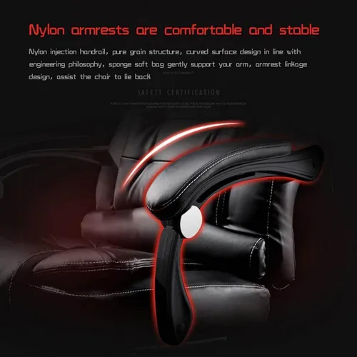 Miniatura 3 de Sillas de juegos con reposapiés, silla ergonómica de videojuegos para adultos, silla de oficina de computadora estilo carreras con soporte lumbar