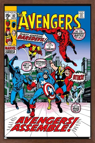 Miniatura 15 de Trends International Marvel Comics - Póster de pared de Avengers #82 Versión con marco de bronce