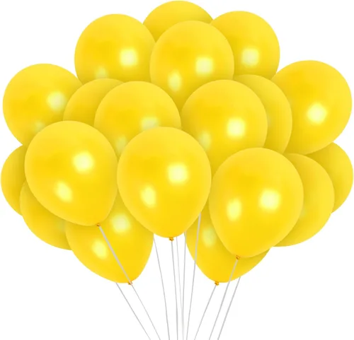 Miniatura 18 de Treasures - Globos metálicos de un solo color Amarillo claro