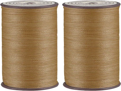 Miniatura 8 de uxcell Hilo encerado fino de 137 yardas, 0.022 in de diámetro, de poliéster, con revestimiento de cera, para coser a máquina, bordar, acolchar a