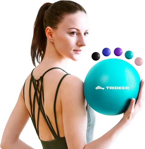 Miniatura 13 de Trideer Pelota de pilates de 9 pulgadas, pelota de ejercicio pequeña para yoga, entrenamiento de núcleo, terapia física, equilibrio, estabilidad