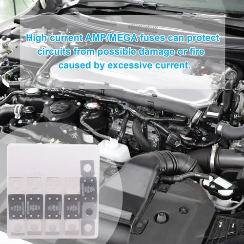 Miniatura 6 de Fusibles MEGA/AMG de 200 A, 6 fusibles de alta corriente de 200 A MEGA/AMG, con retardo de tiempo de fusibles automáticos para automóviles