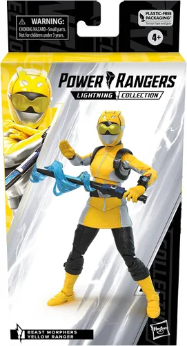 Miniatura 2 de Power Rangers Lightning Collection Beast Morphers Yellow Ranger - Figura de acción a escala de 6 pulgadas, juguetes y figuras de acción para niños a