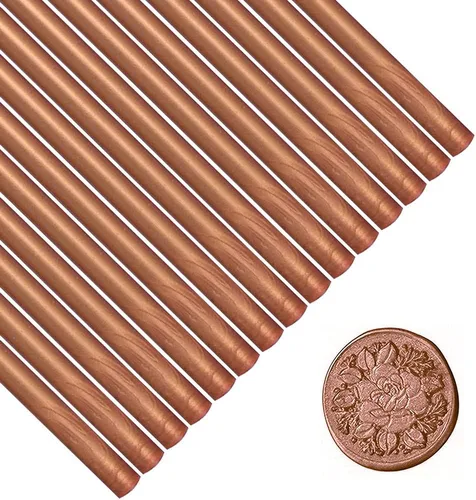 Miniatura 10 de 15 barras de sellado de cera para pistola de pegamento para sello de cera, varillas de sellado de cera marrón para invitaciones de boda, tarjetas