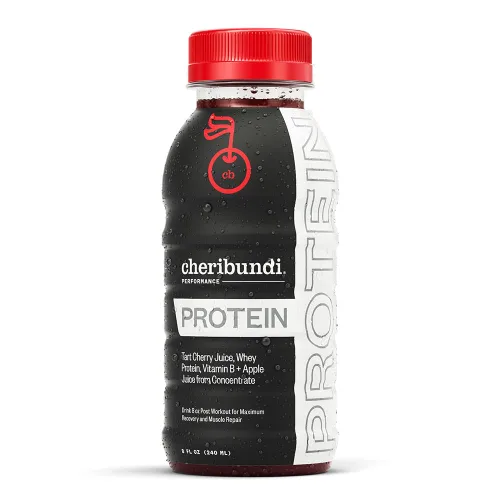 Cheribundi PROTEIN Zumo de cereza ácida – Proteína de suero de jugo de cereza agria – Recuperación de entrenamiento de atleta profesional – Bebidas