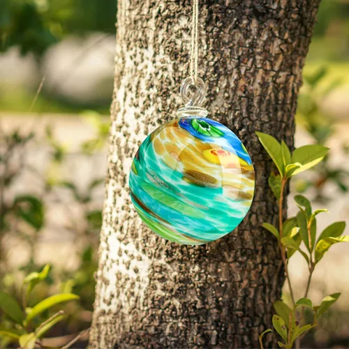 Miniatura 8 de QFkris Bola de adornos de Navidad de vidrio soplado de 4 pulgadas para árbol de Navidad, adornos de vidrio soplado a mano, bolas de observación