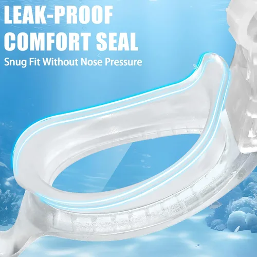 Miniatura 5 de Gafas de natación para adultos, transparentes, sin fugas, antiniebla, UV, gafas de natación de visión amplia para hombres y mujeres
