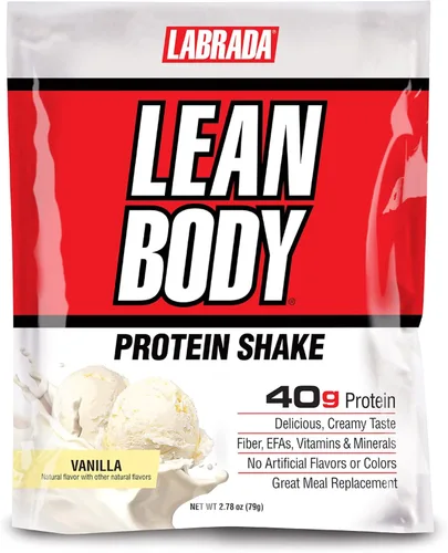 Miniatura 12 de Labrada Nutrition Batido de reemplazo de comida con alto contenido de proteínas para cuerpo delgado, vainilla, envase de 2.47 lb El empaquetado