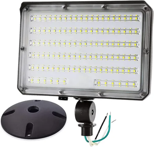 Luz de inundación LED para exteriores de 80 W, del anochecer al amanecer, 5000K 10400LM AC100-277V 800W equivalente HID, listado ETL, IP65,