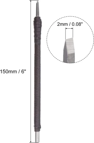 Miniatura 2 de uxcell Cuchillo para tallar cinceles de madera, carburo de tungsteno de 0.079 in, punta plana, herramienta de mano para carpintería, Graver 5.906 in