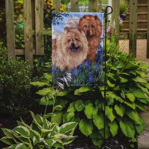 Miniatura 2 de Caroline's Treasures PPP3073GF Chow Chow Meadow Bandera de jardín Bandera de buzón Bandera decorativa para patio Arte exterior para jardín