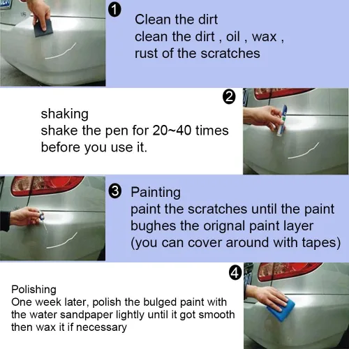 Miniatura 4 de Bolígrafo de retoque negro para automóvil impermeable bolígrafo de reparación de arañazos bolígrafo removedor bolígrafo de pintura de retoque