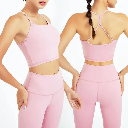 Miniatura 3 de YFQHDD - Conjunto de yoga sin costuras para mujer, ropa de gimnasio, ropa deportiva de entrenamiento de cintura alta, leggings deportivos