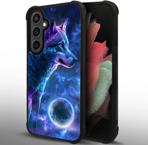 Miniatura 260 de CARLOCA Funda compatible con Samsung Galaxy S22 Ultra, diseño gráfico de Star Howling Wolfs Samsung Galaxy S22 Ultra, diseño gráfico, a prueba
