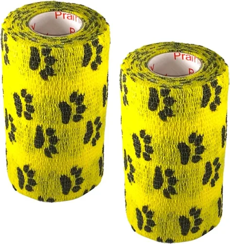 Miniatura 10 de Cinta adhesiva para veterinarios (negro) (paquete de 2) (4 pulgadas x 15 pies), autoadhesiva, adherente, cohesiva, flexible, autoadhesiva, rollo