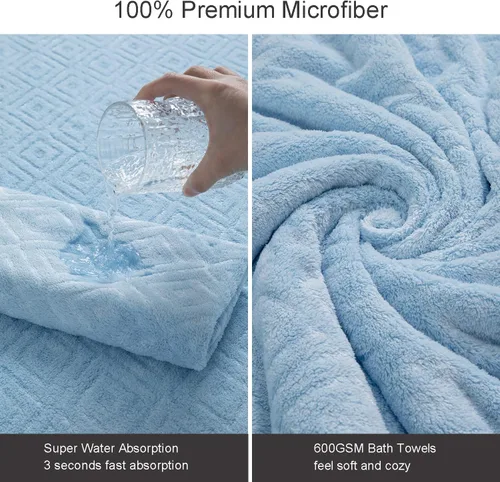 Miniatura 3 de Ferdilan Juego de 8 toallas de baño extra grandes, 2 toallas de baño de gran tamaño (35 x 70 pulgadas), 2 toallas de mano, 4 toallas para la cara