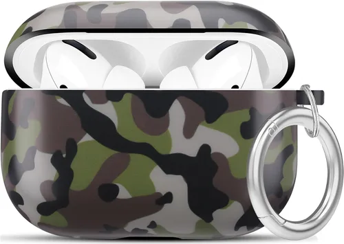 Miniatura 12 de Funda para Airpods Pro - YOMPLOW Funda protectora rígida de piel portátil y a prueba de golpes para mujeres y niñas con llavero para Apple Airpods