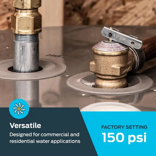 Miniatura 3 de Cash Acme Válvula de alivio de temperatura y presión NCLX-5L de 3/4 pulgadas, empuje para conectar accesorios de plomería de latón, cobre, tubo