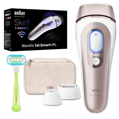 Braun Smart IPL, Skin i·Expert Pro 7, el mejor dispositivo de depilación de VOGUE, depilación IPL para mujeres y hombres, reducción permanente de