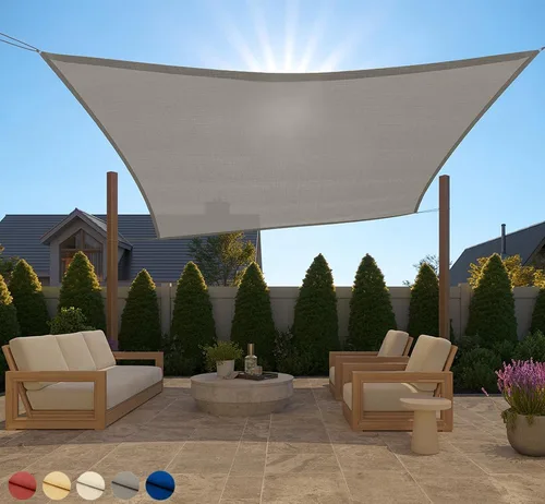 Miniatura 24 de GORILLA GRIP Toldo rectangular resistente con protección UV, resistente a la decoloración, desgarros y al óxido, bordes curvos que bloquean la luz