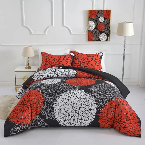 Miniatura 24 de Koniroom Juego de Edredón Twin - Juego de Edredón Floral Reversible Tamaño Twin, 2 Piezas Bonito Juego de Cama Twin de Flores y Plantas para Todas