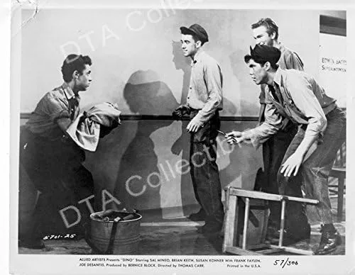 MOVIE PHOTO: DINO-1957-SAL MINEO-FRANK FAYLEN-B&W-8"x10" MOVIE STILL FN