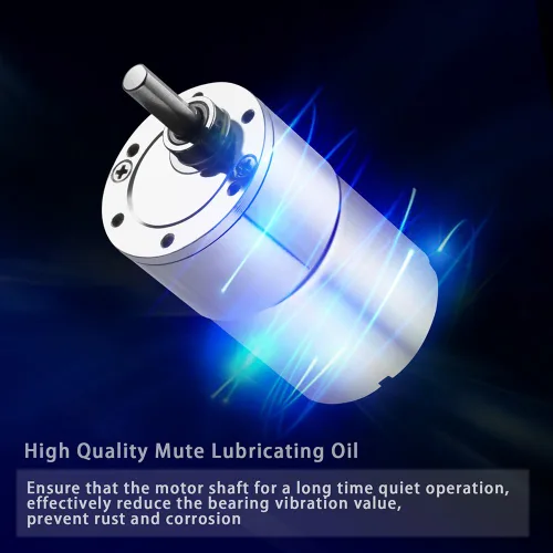 Miniatura 3 de Motor de engranajes DC de 12V y 10RPM, motor eléctrico de alta torsión con reducción de velocidad micro, eje excéntrico de salida de 37mm