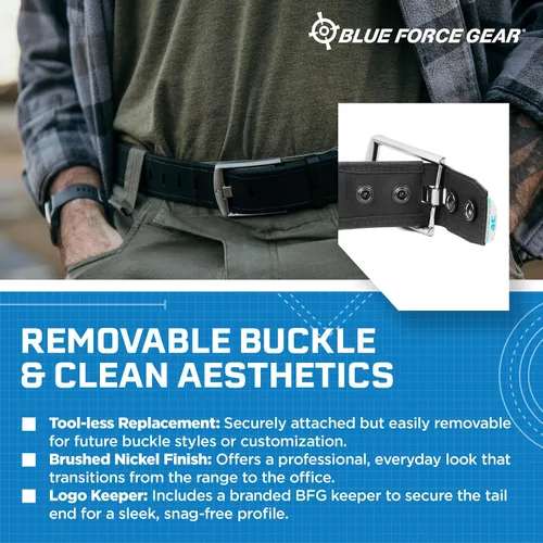 Miniatura 5 de Blue Force Gear FORM Belt – Cinturón CCW y EDC resistente, hebilla extraíble de 1.5