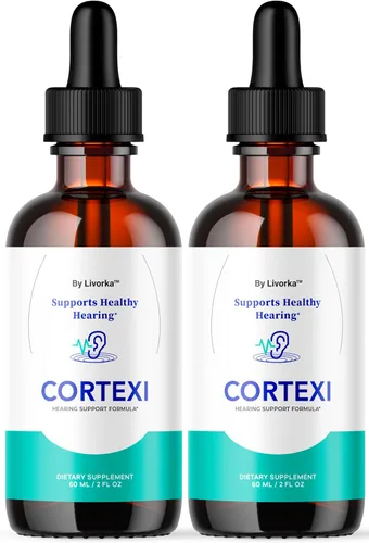 Cortexi - Gotas orales para beber, fórmula para la salud del oído, soporte auditivo, paquete de 2 botellas (suministro para 60 días)