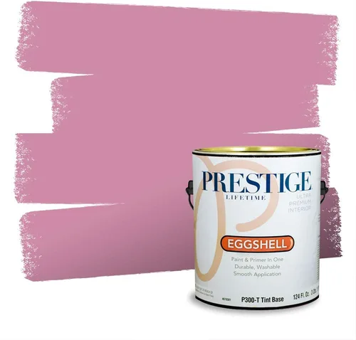 Miniatura 229 de Prestige Paints Pintura exterior e imprimación en uno, 1 galón, plano, coincidencia comparable de Valspar* Amber Rose*