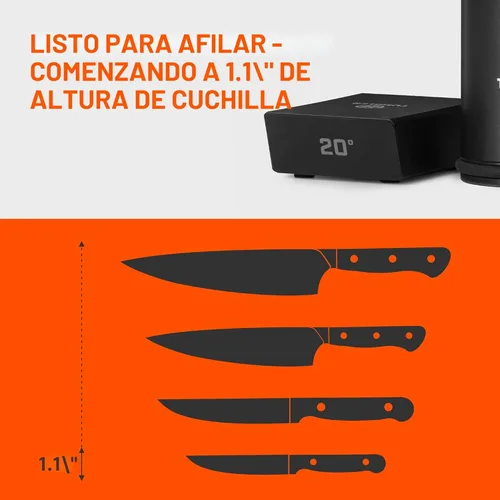Miniatura 8 de TUMBLER Pro Rolling Knife Sharpener™ - Afilado de cuchillos hecho fácil - Kit de afilado de cuchillos rodante con sistema de disco removible - Negro