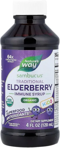 Miniatura 4 de Nature's Way Sambucus - Jarabe inmunológico tradicional de saúco para niños, extracto concentrado de saúco negro, apoyo inmunológico tradicional*