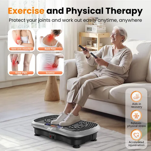 Miniatura 7 de AXV Vibration Plate Fitness Platform Exercise Machine Vibrating Shaking Full Body Shaker Workout Vibrate Stand Shake Board Sport for Weight Loss Fat