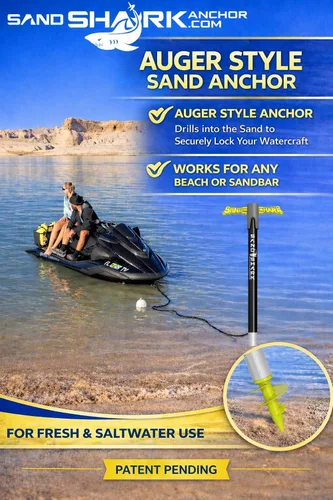 Miniatura 3 de SandShark Supersport 3.0 Anclaje de agua poco profunda – Gran moto acuática, PWC, accesorio de barco pontón – Se ajusta de 29 a 48 pulgadas