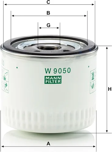 Miniatura 2 de MANN-FILTER Filtro de aceite giratorio W 9050