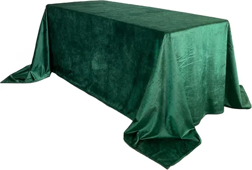 Miniatura 11 de YOUR CHAIR COVERS - Manteles rectangulares de terciopelo real - Mantel sin costuras de alta calidad para mesas rectangulares estándar de 5.9 ft