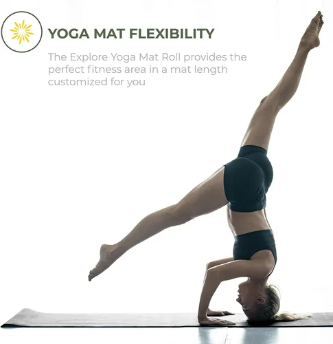 Miniatura 7 de Explora rollo de esterilla de yoga, 24 pulgadas x 100 pies, tapete de gimnasio antideslizante de 0.157 in de grosor para entrenamiento en casa