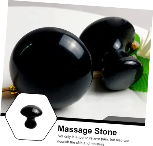 Miniatura 9 de FRCOLOR Masajeador de raspado de hongos Gua Sha Stone Face Body Massage Tool Bordes lisos en relajación Circulati de sangre