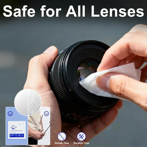 Miniatura 3 de ARCHXX 400 toallitas para lentes para lentes, + 1 bolsa con clip, limpiador de lentes de microfibra, envueltas individualmente prehumedecidas