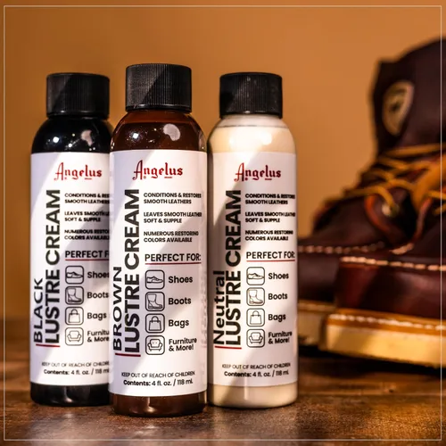 Miniatura 5 de Angelus Bálsamo de cuero crema para zapatos de 4 oz - Acondiciona y restaura botas de cuero, muebles, chaquetas, zapatos, bolsos y más, Neutro